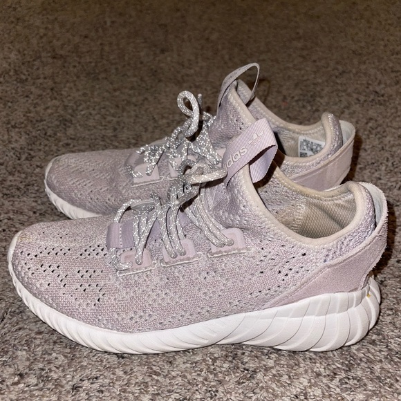 Lavender Adidas Tubular Shoes - Picture 3 of 5